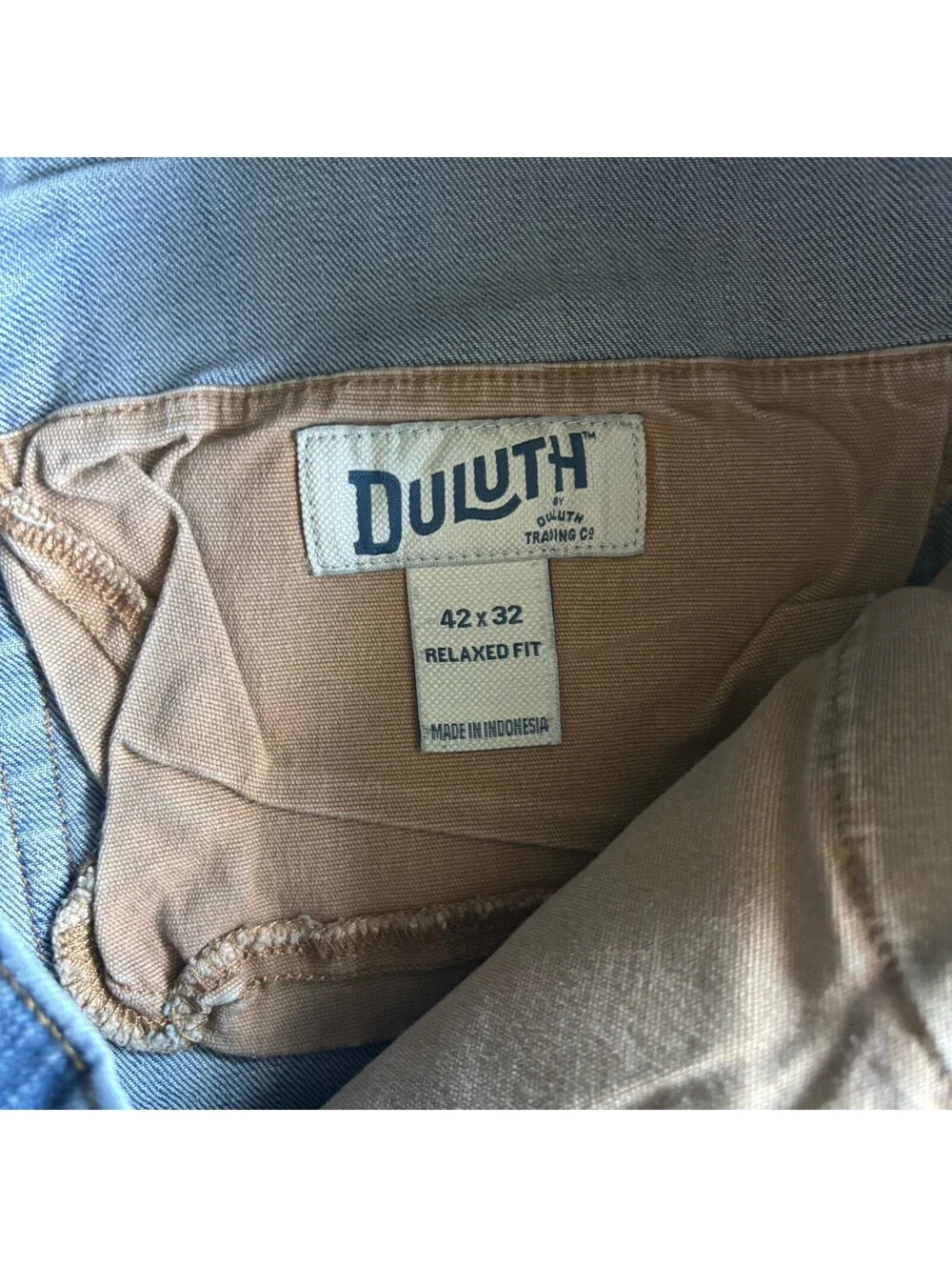 Duluth Trading Ballroom Double Flex Jeans Mens 42x32 Relaxed Standard Fit Denim